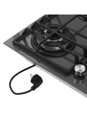 Газовая варочная панель Maunfeld EGHG.64.63CDGR/G Graphite со шнуром