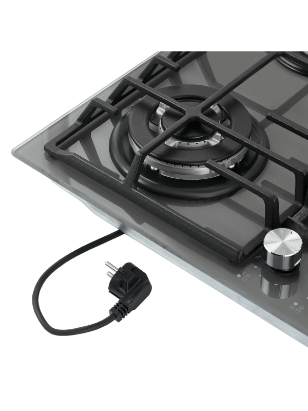 Газовая варочная панель Maunfeld EGHG.64.63CLGR/G Grey со шнуром
