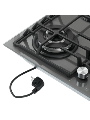 Газовая варочная панель Maunfeld EGHG.64.63CLGR/G Grey со шнуром
