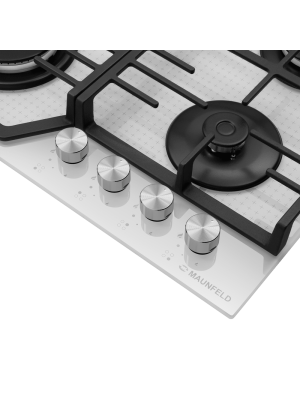 Газовая варочная панель Maunfeld EGHG.64.73CW/G White вблизи