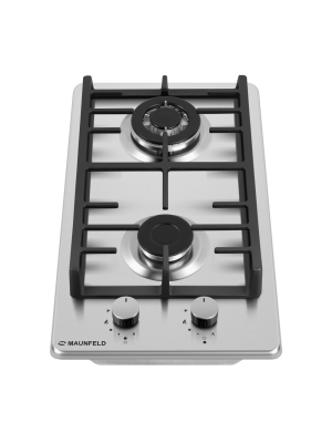 Газовая варочная панель Maunfeld EGHS.32.73CS/G Inox спереди