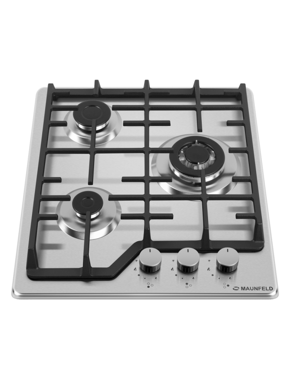 Газовая варочная панель Maunfeld EGHS.43.73CS/G Inox спереди