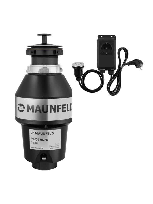 Измельчитель пищевых отходов Maunfeld MWD3802PB с пневмокнопкой