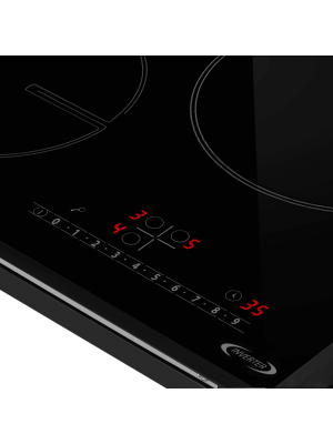 Индукционная варочная панель Maunfeld AVI4534SSBK Black вблизи