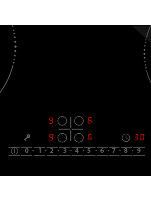 Индукционная варочная панель Maunfeld AVI6043SBK Black вблизи