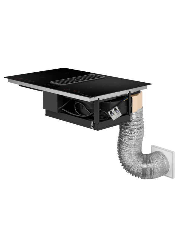 Индукционная варочная панель Maunfeld AVSI804SBH Black вытяжка (1)