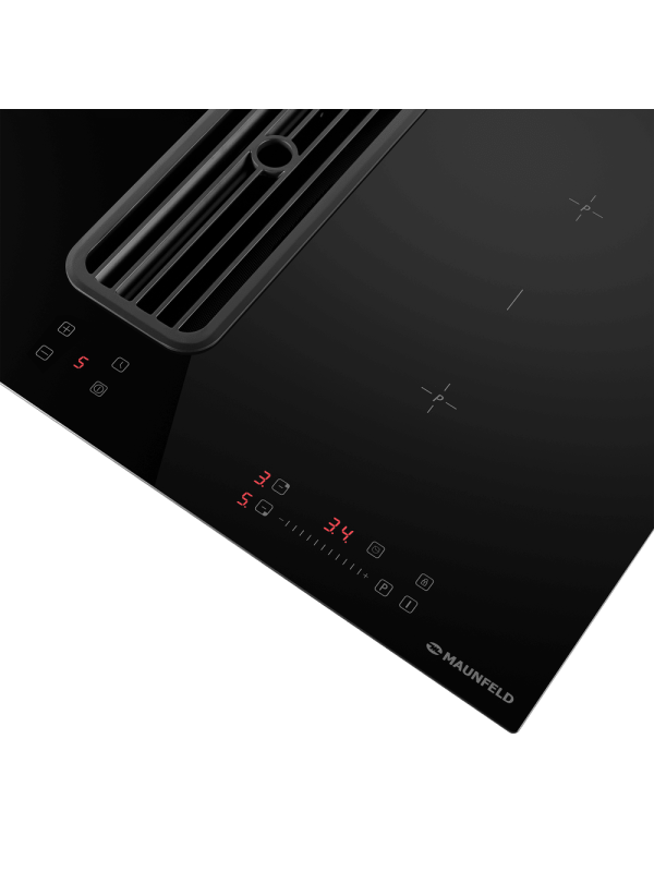 Индукционная варочная панель Maunfeld AVSI804SBH Black вблизи