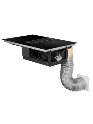 Индукционная варочная панель Maunfeld AVSI804SBH Black вытяжка (1)