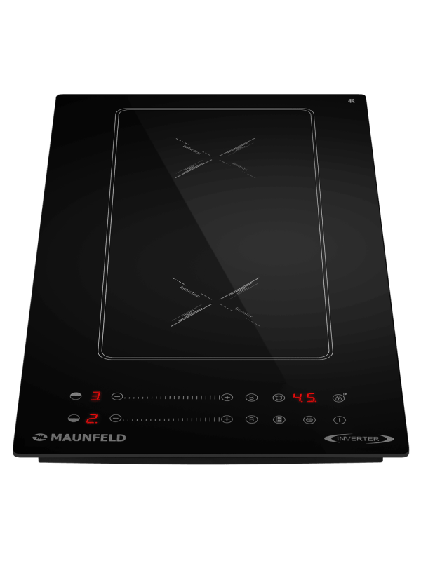 Индукционная варочная панель Maunfeld CVI292S2BBKA Inverter Black спереди
