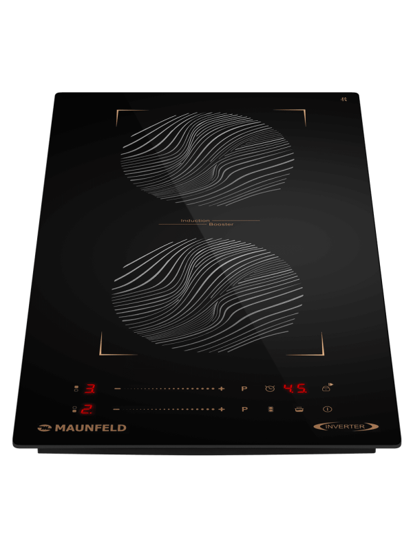 Индукционная варочная панель Maunfeld CVI292S2BBKF Inverter Black спереди