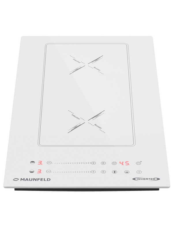 Индукционная варочная панель Maunfeld CVI292S2BWHA Inverter White спереди