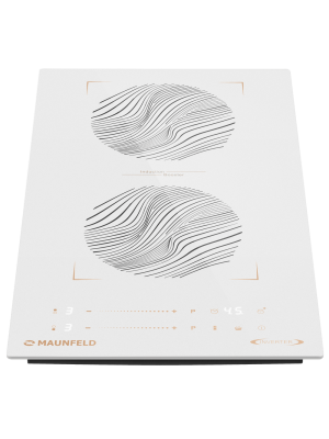 Индукционная варочная панель Maunfeld CVI292S2BWHF Inverter White спереди