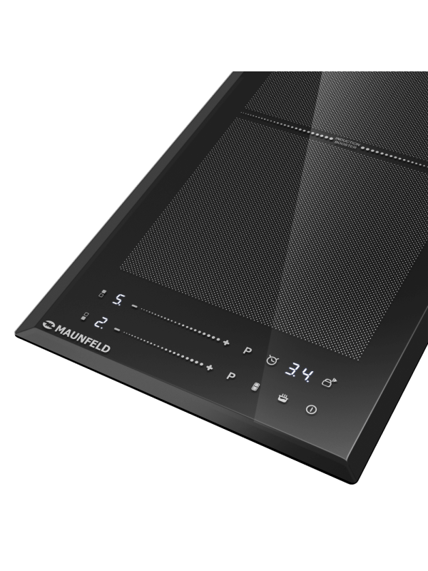 Индукционная варочная панель Maunfeld CVI292S2FBK Lux Black вблизи