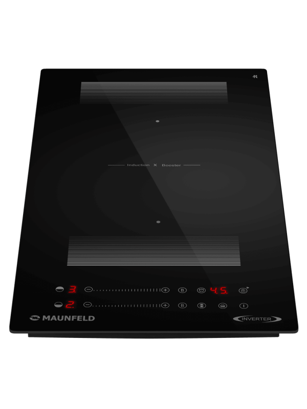 Индукционная варочная панель Maunfeld CVI292S2FBKD Inverter Black спереди