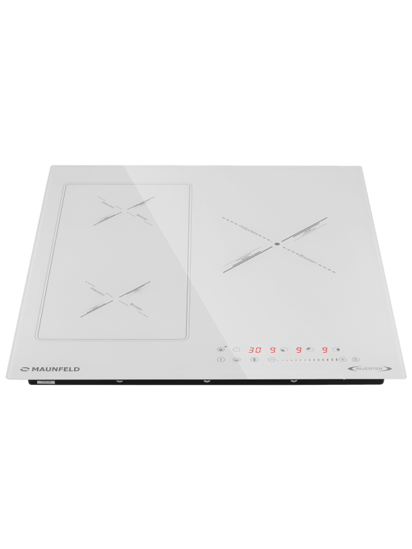 Индукционная варочная панель Maunfeld CVI453SBWHA Inverter White спереди