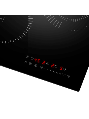 Индукционная варочная панель Maunfeld CVI453STBKC Black вблизи