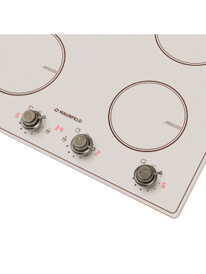 Индукционная варочная панель Maunfeld CVI594MBGBR Beige вблизи