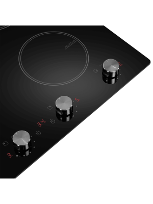 Индукционная варочная панель Maunfeld CVI594MBK Black вблизи