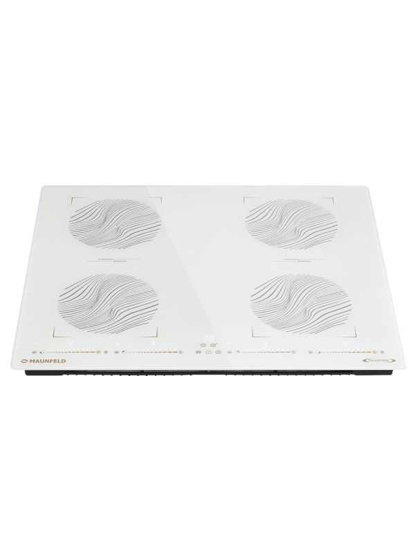 Индукционная варочная панель Maunfeld CVI594SB2WHF Inverter White спереди