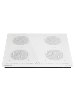 Индукционная варочная панель Maunfeld CVI594SB2WHF Inverter White спереди