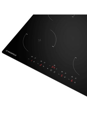 Индукционная варочная панель Maunfeld CVI604EXBK Black вблизи