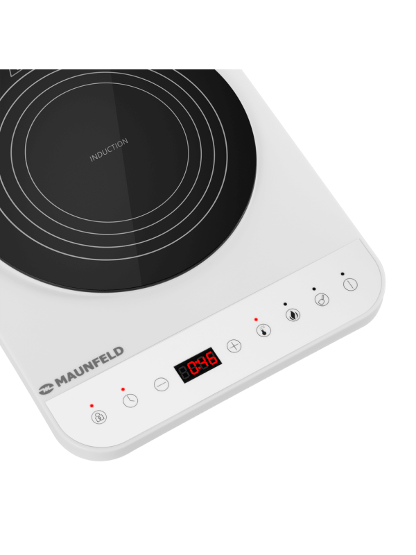 Настольная индукционная плита Maunfeld EFI271TWH вблизи