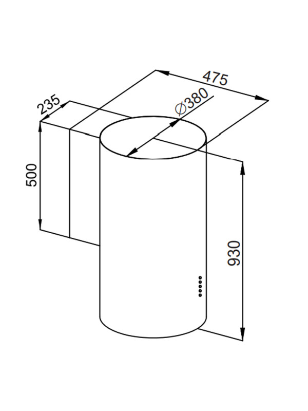 Вытяжка HOMSair Fly 1000SD 39 White схема