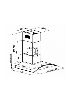 Вытяжка Maunfeld Ancona PlusA 60 Inox/Glass схема