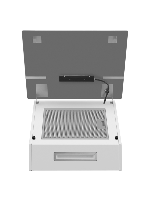 Вытяжка Maunfeld Astro 50 White снизу   с открытой крышкой