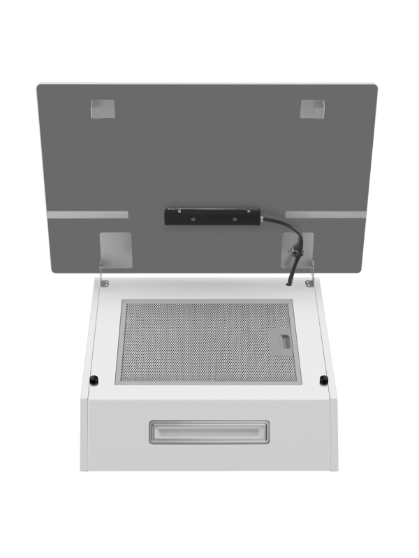 Вытяжка Maunfeld Astro 60 White снизу с открытой крышкой