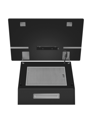 Вытяжка Maunfeld Astro 60 Black снизу с открытой крышкой