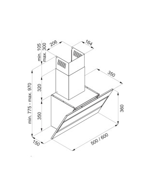Вытяжка Maunfeld Bridge Line 50 Black/Satin схема