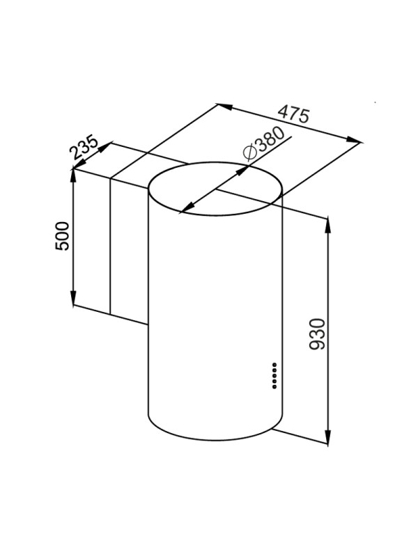 Вытяжка Maunfeld Lee Wall 39 Black схема