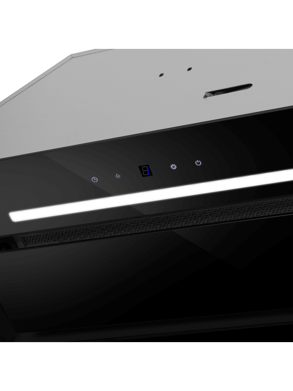 Вытяжка Maunfeld Trapeze 602SGG Black вблизи