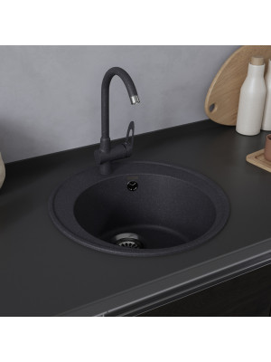 Кухонная мойка Maunfeld Medusa 485 MFQS-485DGR темно-серый в интерьере