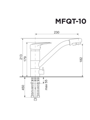 Смеситель Maunfeld MFQT-10LGR светло-серый схема