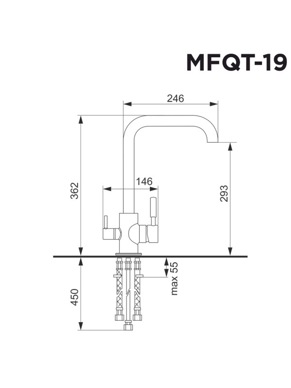 Смеситель Maunfeld MFQT-19B черный схема