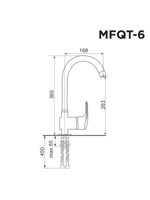 Смеситель Maunfeld MFQT-6DGR темно-серый схема