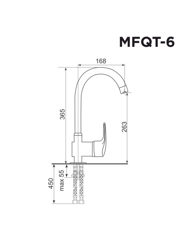 Смеситель Maunfeld MFQT-6W кремовый схема