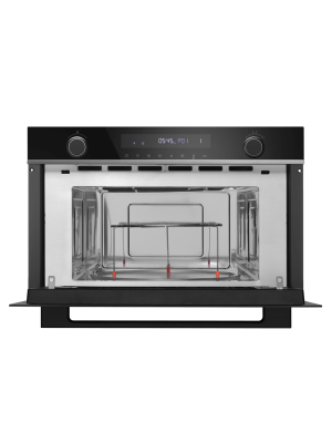 Микроволновая печь Maunfeld MBMO349GB201 Black/Inox спереди