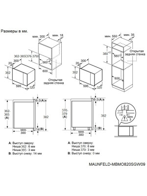 Микроволновая печь Maunfeld MBMO820SGW09 White схема
