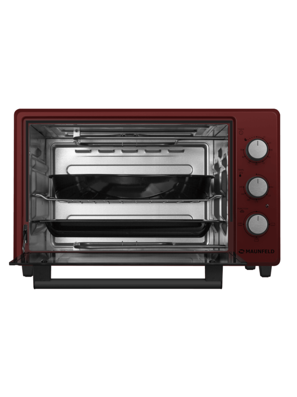 Мини-печь Maunfeld MMO-373MR01Red изнутри