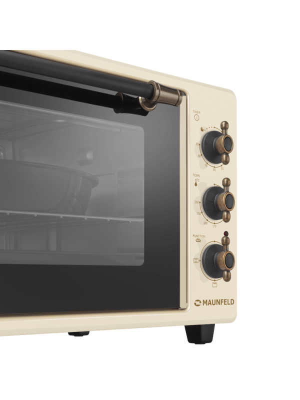 Мини-печь Maunfeld MMO-373MBG02 Beige вблизи