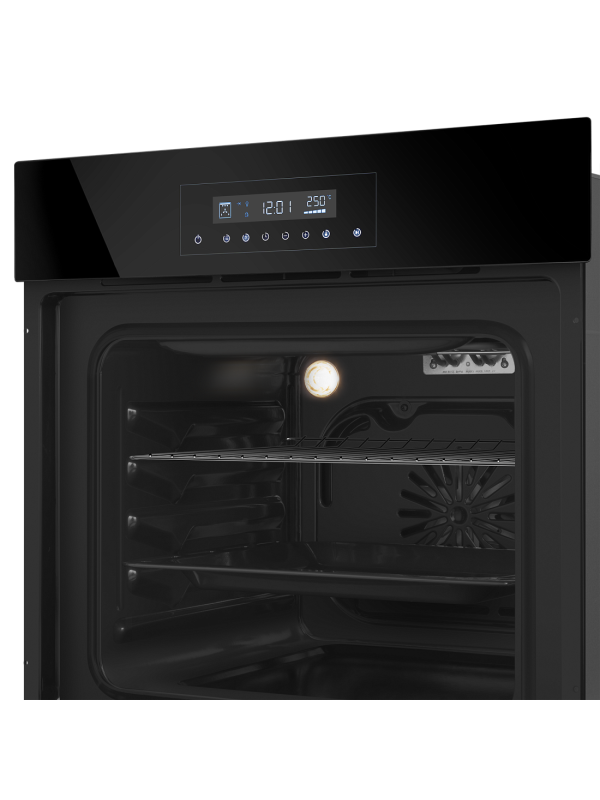 Электрический духовой шкаф HOMSair OEH6010BK2 Black сбоку