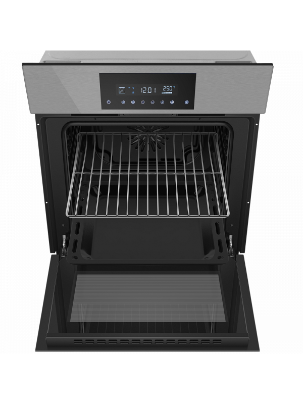 Электрический духовой шкаф HOMSair OEH6010S Inox спереди (1)