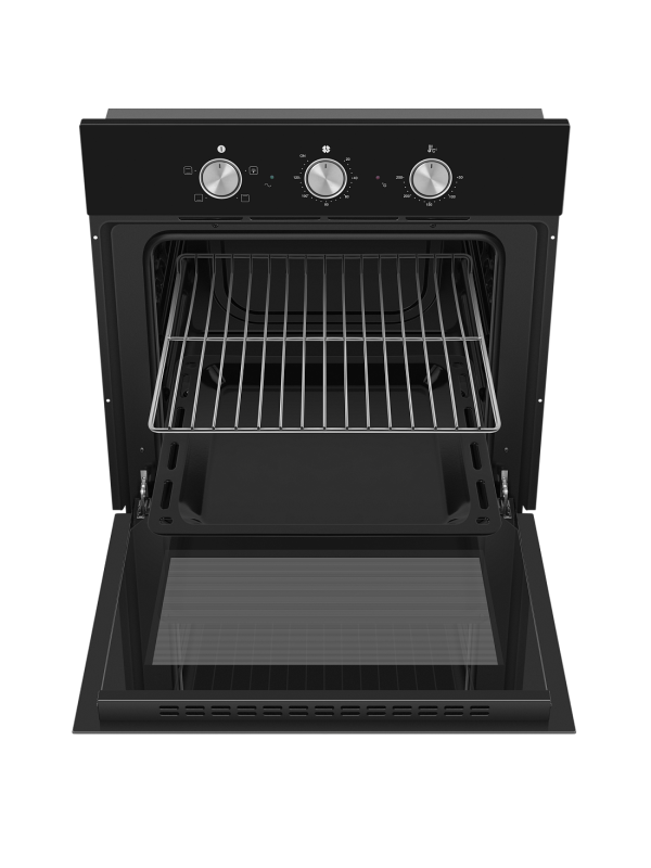 Электрический духовой шкаф HOMSair OES604BK Black спереди (1)