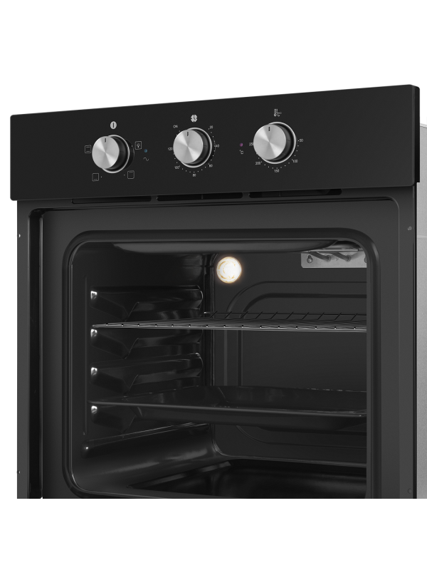 Электрический духовой шкаф HOMSair OES604BK Black сбоку