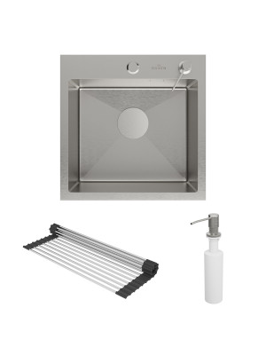 Кухонная мойка Roxen Simple 560220-45 сатин комплектация