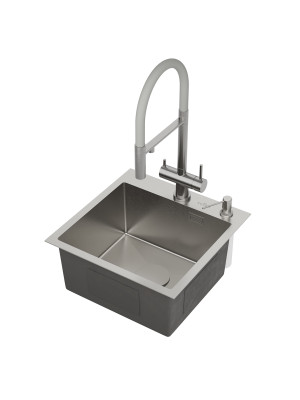 Кухонная мойка Roxen Simple 560220-45 сатин под углом