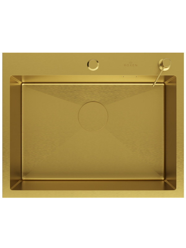 Кухонная мойка Roxen Simple 560220-60G золотистый
